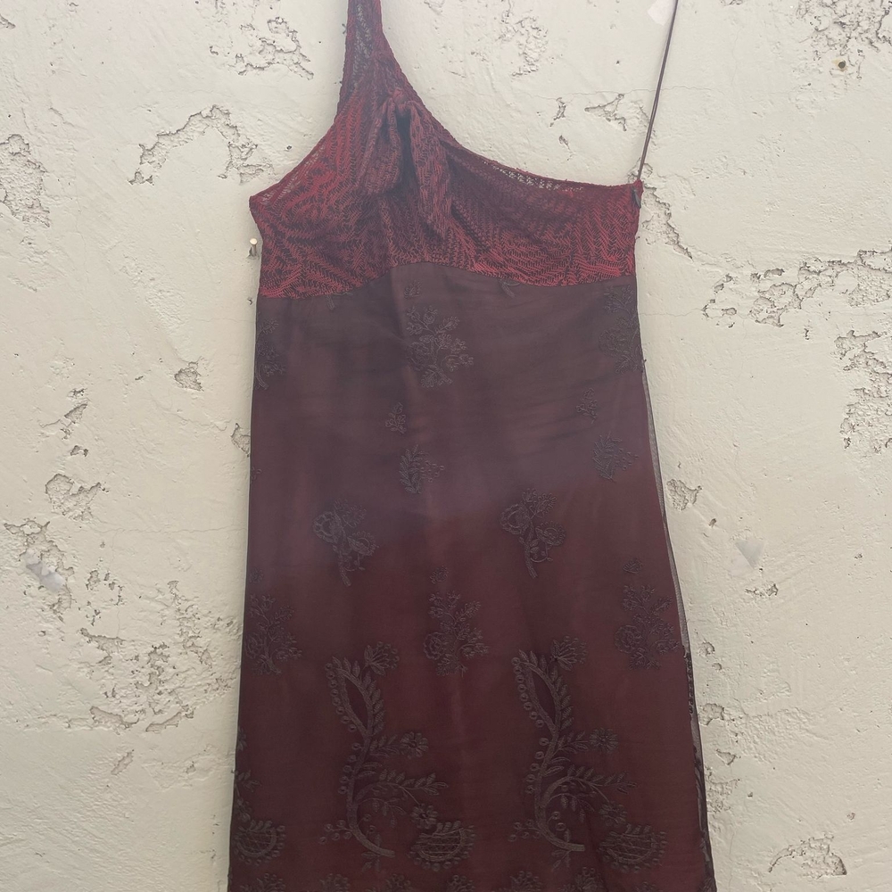 Christian Lacroix Elegant Red One-Shoulder Dress